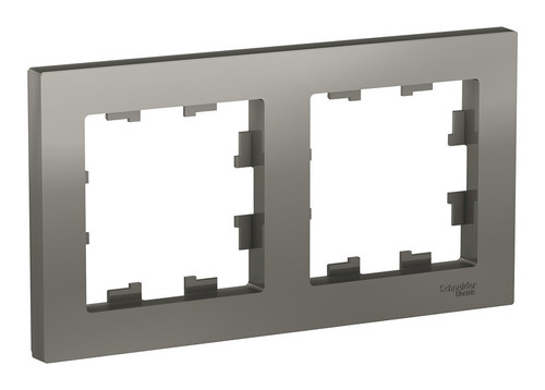 Рамка 2 поста Systeme Electric ATLASDESIGN, сталь