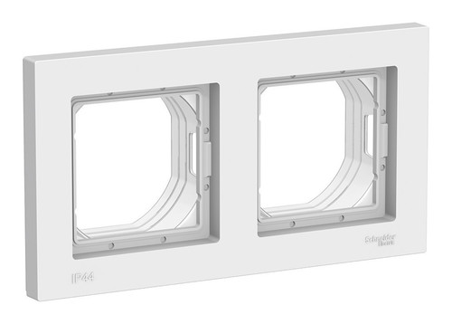 Рамка 2 поста IP44 Schneider Electric ATLASDESIGN, белый