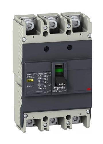 Силовой автомат Schneider Electric Easypact EZC 250, TM-D, 25кА, 3P, 160А