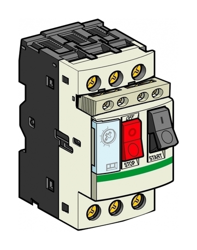 Силовой автомат для защиты двигателя Schneider Electric TeSys GV2 1А 3P, термомагнитный расцепитель