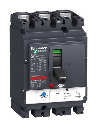 Силовой автомат Schneider Electric Compact NSX 100, TM-D, 25кА, 3P, 80А