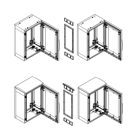 КОМПЛ. ДЛЯ ГОРИЗ.СОЕД. ШКАФОВ PLA5x3