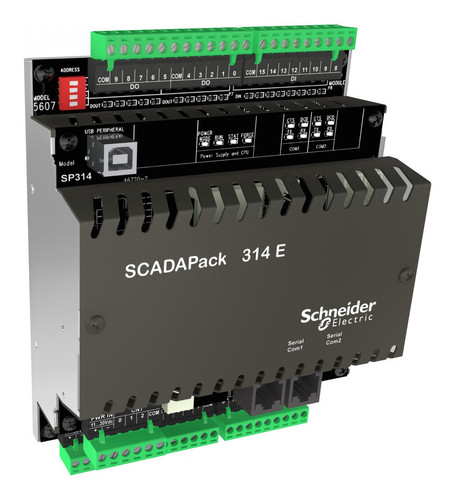 SCADAPack 314 RTU,4 потока,IEC61131,24В,реле,2 A/O