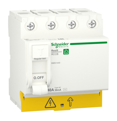 УЗО Schneider Electric Resi9 4P 40А, 30 мА ( AC ), R9R51440