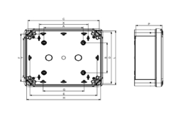 ПЛАСТ.КОРОБКА PK-UL IP66 192x164x105