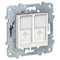 Розетка компьютерная 2xRJ45 Cat.5 Schneider Electric UNICA NEW, белый